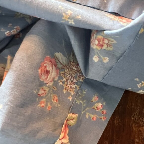 Vintage 80s Handmade Criss Cross Back Floral Cottagecore Dress XS - Picture 7 of 9